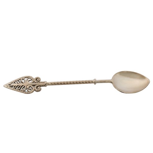 1pc 스테인레스 스틸 작은 차 숟가락 커피 조미료 디저트 숟가락 11.6cm, 실버, 설명, 설명