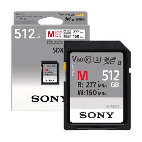 소니코리아정품 SF-M 시리즈 SDXC V60 UHS-II U3 메모리카드, SF-M512/T (512GB)