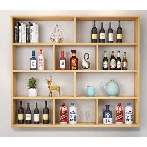 벽걸이양주장식장 술 선반 위스키장 우드 주류 미니, 100x100x15 3칸 1.6cm