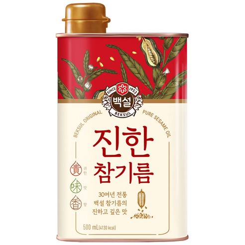 백설 진한 참기름, 500ml, 1개