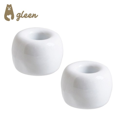 gleen 글린 세라믹 칫솔꽂이 볼펜꽂이, 2개, 칫솔꽂이-화이트