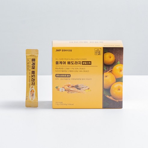 올케어 배 도라지 더덕 생강 마른기침 가래 기관지 목 관리 먹기 편한 분말 스틱 1 500mg X 30포 1박스, 30개, 1500mg