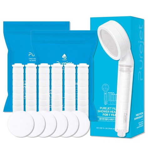 깨끗한 물로 시작하는 하루, 퓨어젯 필터 샤워기 1년 세트 사용 후기 퓨어닷