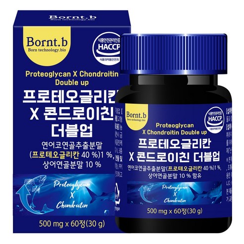 프로테오글리칸 연어코연골 추출물 콘드로이친 더블업, 1개, 60정 프로테오글리칸 연어코연골 추출물 콘드로이친 더블업, 1개, 60정