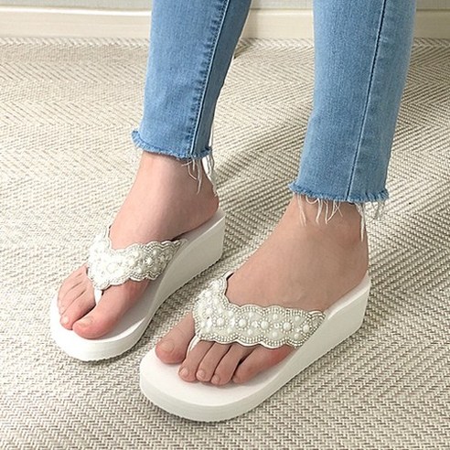 수피 EVA 5cm 초경량 키높이 보석샌들