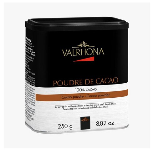 Valrhona Poudre de Cacao 발로나 뿌드르 드 카카오 100% 코코아 파우더 분말 가루 250g, 1개
