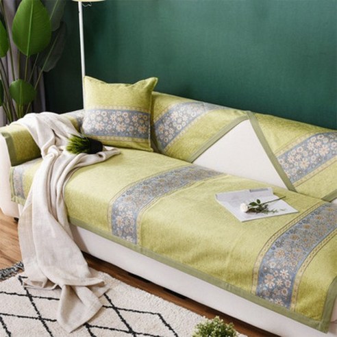 KORELAN 2022 최신 스타일 공장 직매 사계절 소파 매트리스 아메리칸 패드 심플하다 현대 통용 미끄럼 방지 조합 소파 커버 커버 수건 제작, 시닐 포세이아 황