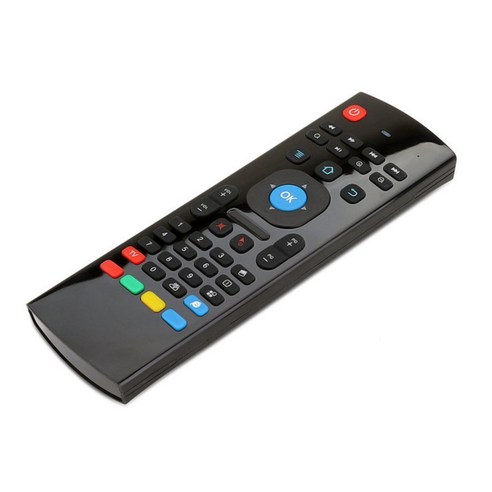 MX3 무선 키보드 컨트롤러 2.4G 원격 제어 AIR 마우스 TV 박스 X96 스마트 안드로이드 7.1 x96 미니 S905W TX3 TVBox, 검정
