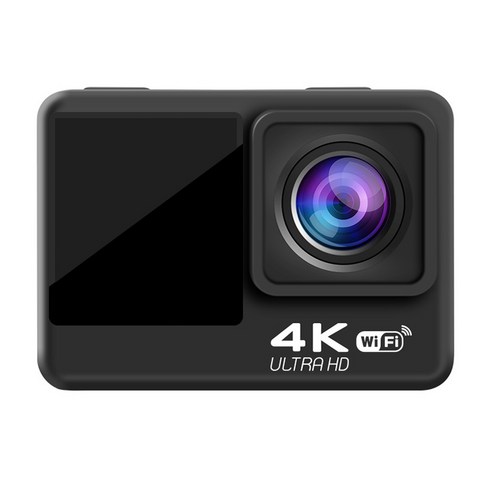AFBEST 4K/60Fps 2인치 + 1.3인치 듀얼 스크린 액션 카메라 170° 수중 헬멧 Go Sports Pro Vlog 카메라(마이크 포함), 검정