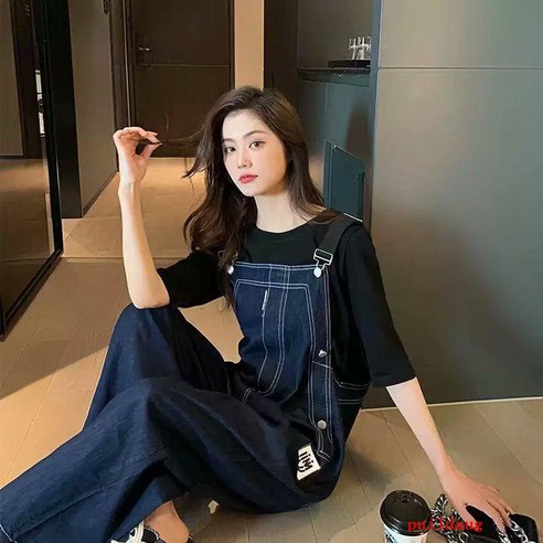 카우보이 스트랩 여성의 봄과 가을 느슨한 샴 넓은 다리 바지