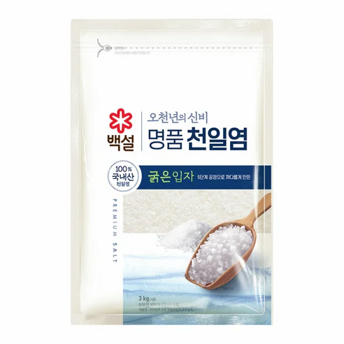 백설 오천년의 신비 명품천일염 굵은입자, 2개, 3kg