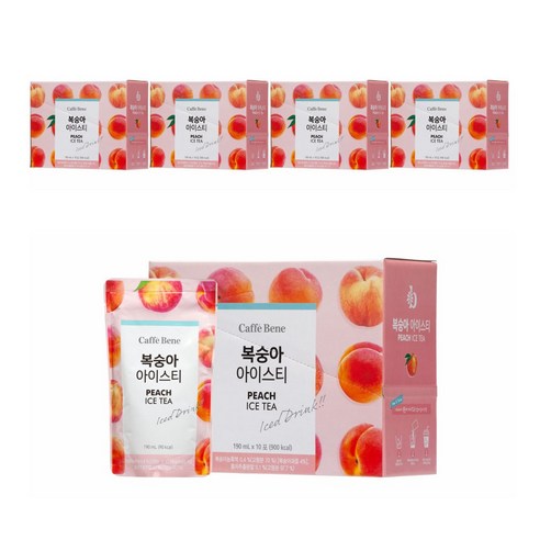 카페베네 음료파우치 복숭아아이스티 190ml x 50팩