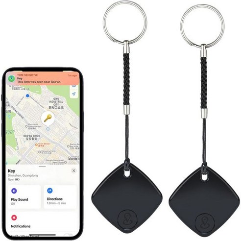 Key Finder Bluetooth Tracker Locator Apple Find MyiOS만 해당 키 체인이 있는 스마트 태그 항목 키용 가방 짐 애완동물 배터리 포함2P