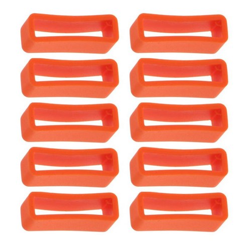 10pcs 실리콘 고무 보안 팔찌 시계 밴드 걸쇠 링 루프 패스너 24mm
