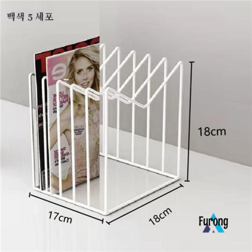 테이블 책장 철 선반 선반 창조적 인 데스크탑 저장 선반, 따뜻한 흰색 "토끼" 5