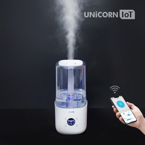 스마트폰과 연동하여 편리하게 사용할 수 있는 유니콘 대용량 스마트가습기