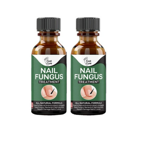 FOOT CURE Extra Strong Nail Fungus Treatment 손발톱 곰팡이 무좀 네일 티트리 오레가노오일 15ml 2팩, 2개