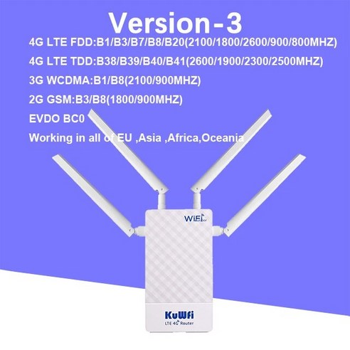 150Mbps 무선와이파이공유기 4G lte 와이파이 원룸 증폭기 라우터 휴대용, [03] White-3, White-3