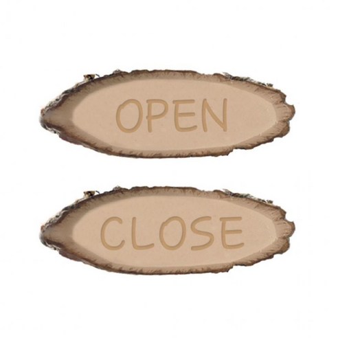 [주문제작] 나무 원목 입간판 오픈 마감 간판 OPEN CLOSE, 1개