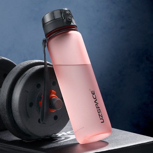물병 500ML 1000ML BPA 무료 누출 방지 휴대용 음료 병 스포츠 체육관 친환경, Glow pink
