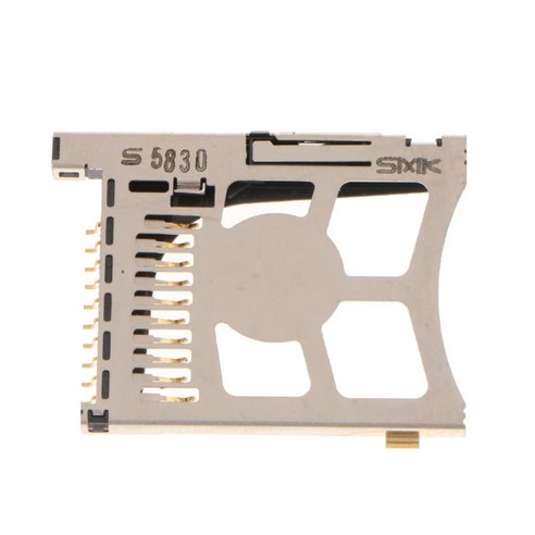 PSP용 TF SD 메모리 카드 슬롯 소켓 리더 수리 부품, 실버, 30x22mm, 합금