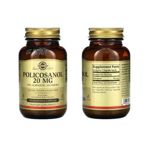 솔가 쿠바산 폴리코사놀 식물성 셀룰로오스 20mg 100베지캡슐 1병, 180정