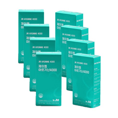 제이엠 아르기닌 4000mg / 15포, 300g, 8개