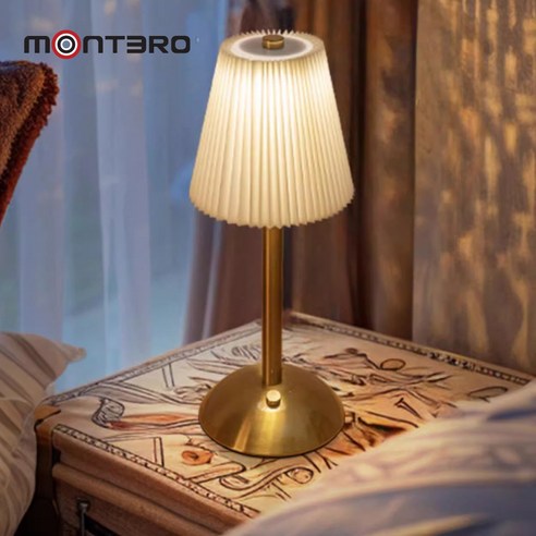 montero 감성 무선 LED 포터블 터치조명 집들이 생일 신혼선물 미니조명 취침 수유 수면등 침실 무드등 간접 테이블조명, 화이트