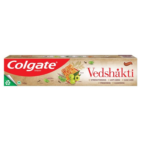 Colgate Vedshakti Toothpaste Anti-Bacterial Tooth Paste for Whole Mouth Health and Fresh Breath100g, 1개, 100g