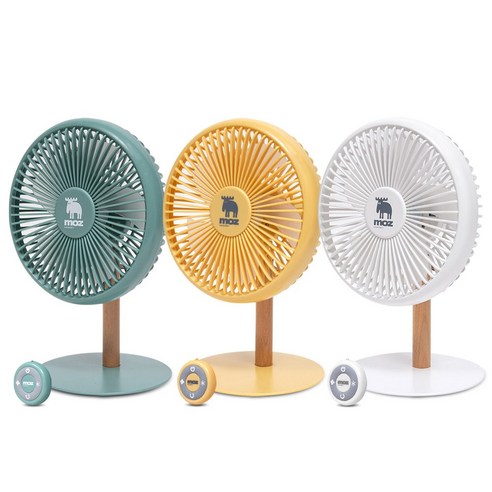 모즈스웨덴 탁상용 무선 회전 선풍기 MCF-180R 미니 리모콘 무소음, 화이트, 화이트