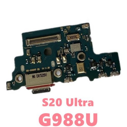 100 USB 충전 포트 커넥터 플렉스 삼성 S20 G988U G781 보드, 한개옵션1, 01 S20 Ultra G988U