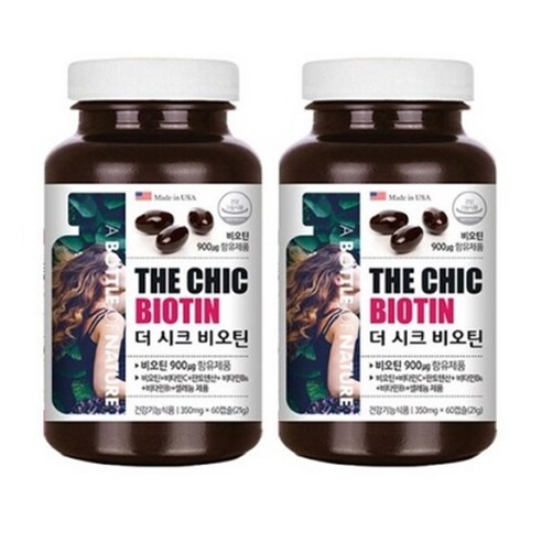 어바틀오브네이처 더 시크 비오틴 350mg x 60캡슐 2개, 60정