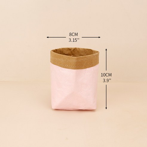 필통 여성 창의력 패션 한국 산뜻한 수납함 데스크톱 장식품 심플한 사무실 필통 북유럽 ins, 핑크8*8*10