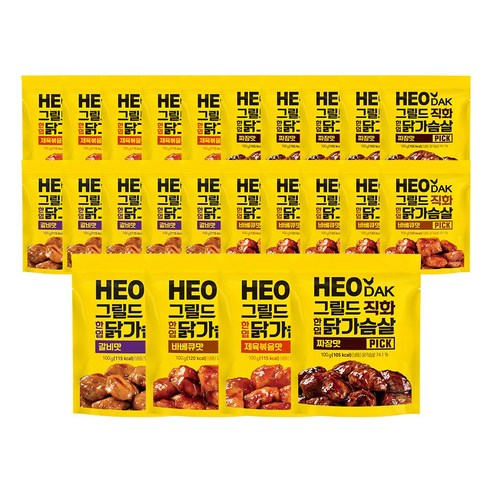 함께하닭 맛있는 스팀 헬스 닭가슴살 그릴맛 (냉동), 100g, 12개 10 허닭 PICK 그릴드 직화 한입 닭가슴살 4종 혼합, 24개, 100g