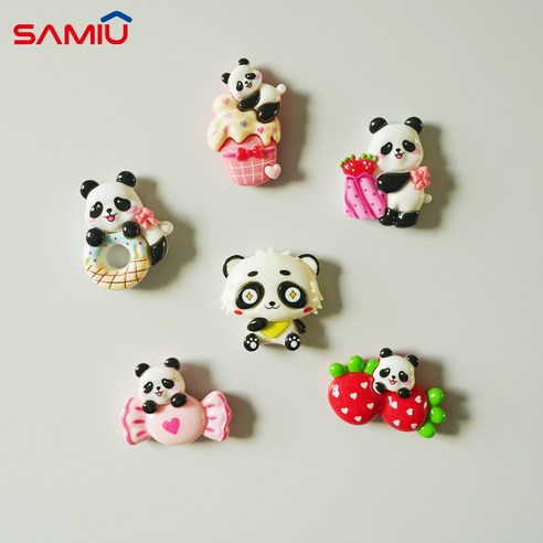 SAMIU 인테리어 판더 냉장고 자석 3D 자석 8종 세트, 6종세트