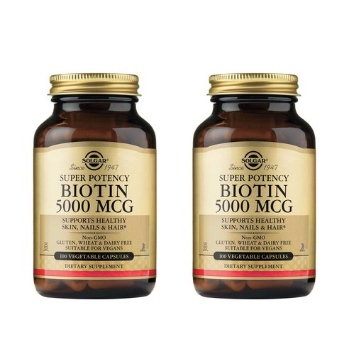 솔가 슈퍼 포텐시 비오틴 5000mcg 베지터블 캡슐, 100정, 3개