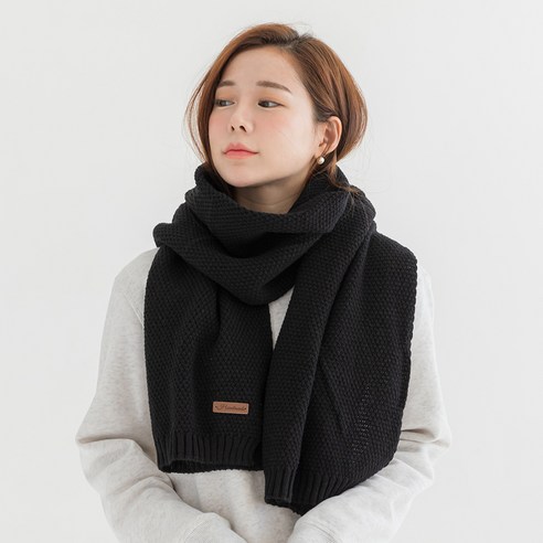 에스랑제이 남자 여자 베이직 니트 머플러