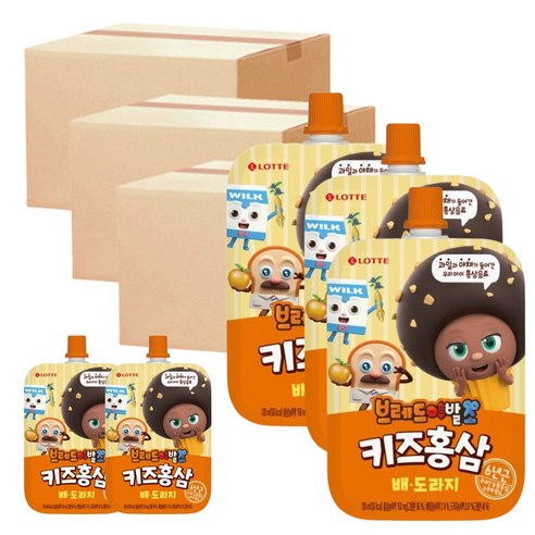 브레드이발소홍삼 어린이홍삼 배도라지 100ml 10입 3박스