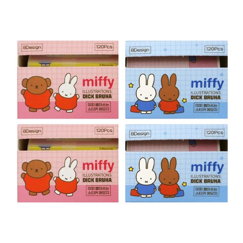 미피 뽑아쓰는 스티커 메모지 4개, 1세트