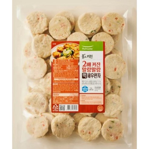 풀스키친 2배 커진 말랑말랑 떡새우완자, 3개, 1.2kg 햄버거밀키트