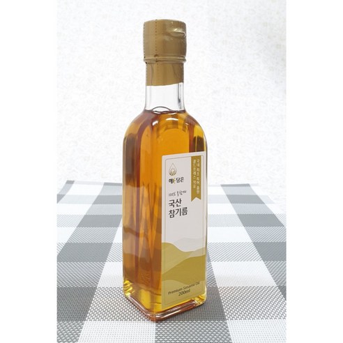 해담은 100% 국산 참기름 저온압착 저온착유, 200ml, 1개