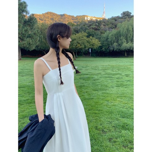 이삼사 끈조절 포켓 여름 롱원피스 빅사이즈 휴양지룩 2컬러