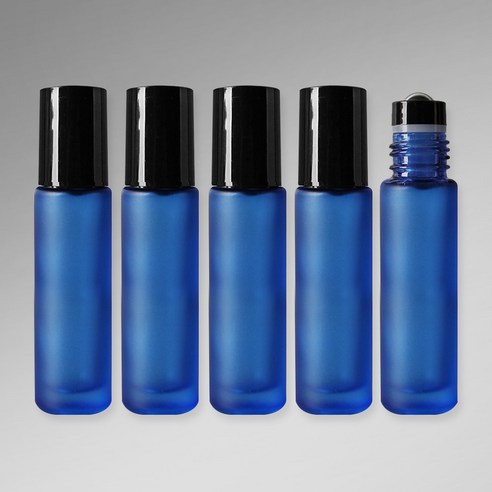 포포라운지 롤온 공병 롤러 용기 휴대용 아로마 오일 소분 향수병, 5개, (10ml 무광블루)