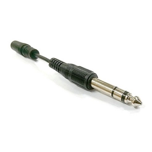 [에스테크] STech 3.5스테레오(F) to 5.5스테레오(M) 케이블형젠더 [블랙], 1개