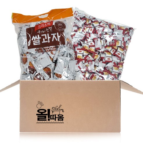 (올따옴) 크리스피 허니눈꽃 쌀과자 920g+오트밀 미니바이트 1000g, 1개