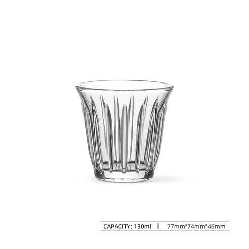 다나에 강화 유리 커피 컵 컬러 투명 고온 컵, 투명-130ml