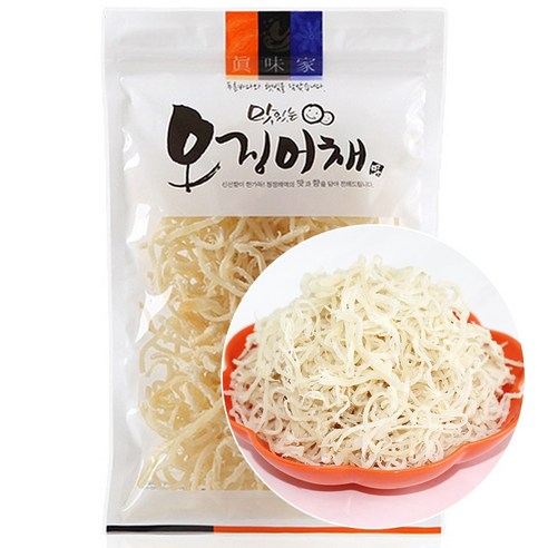 [가온애] 국내가공 백진미채, 350g, x1봉