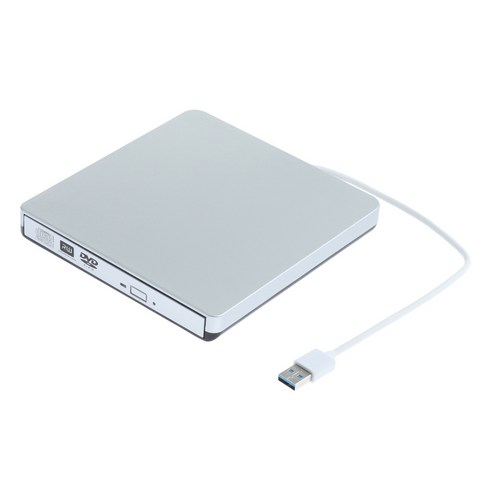 THE WAROOM SHOP 노트북 실버 용 프리미엄 합금 외부 USB 3.0 DVD RW 리더 라이터 버너, 설명, 화이트