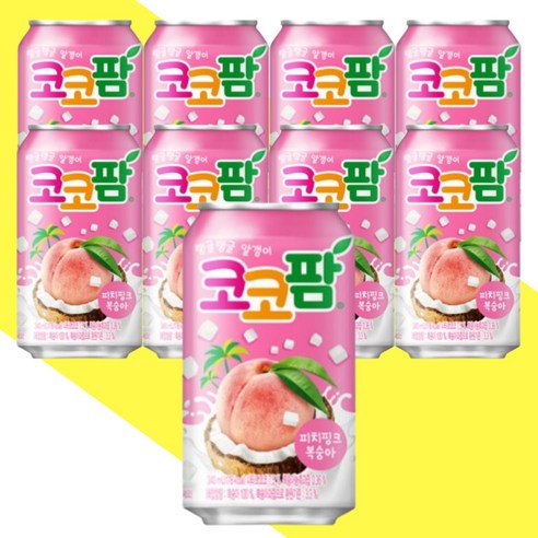 코코팜 피치핑크 복숭아 340ml 16개, 64개