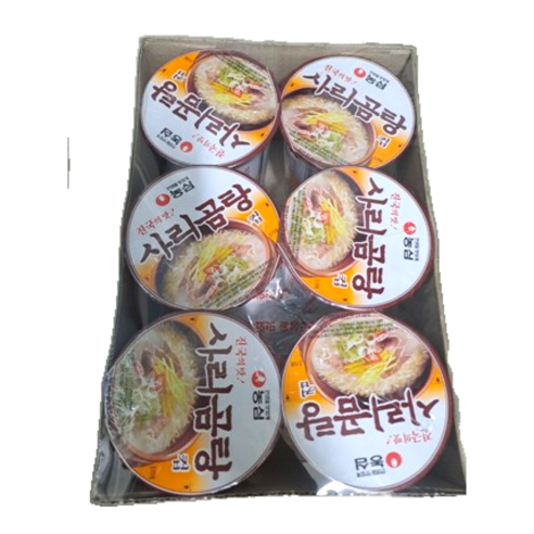 농심 사리곰탕 작은컵 61g 6입 / 1볼